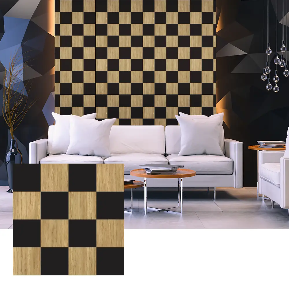 Panele akustyczne 3D z forniru drewnianego do projektowania ścian wewnętrznych Panele akustyczne 3D z forniru drewnianego do projektowania ścian wewnętrznych