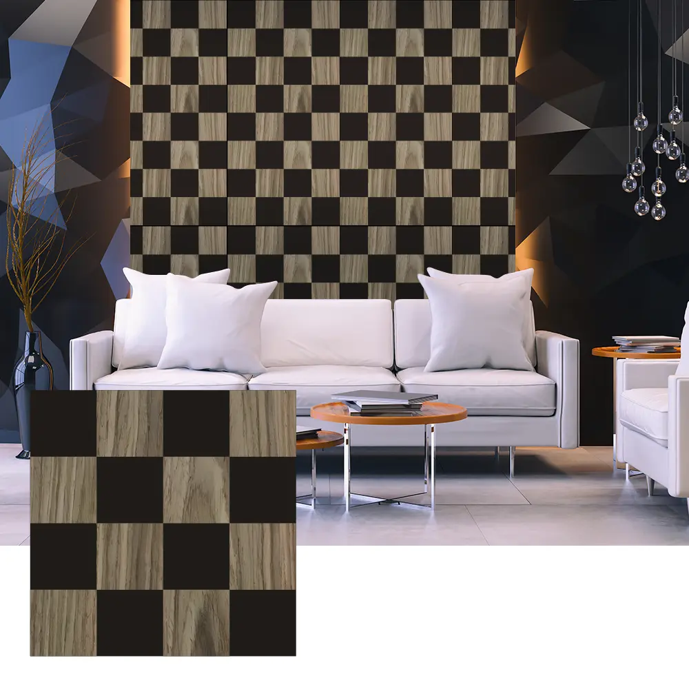 Panele akustyczne 3D z forniru drewnianego do projektowania ścian wewnętrznych