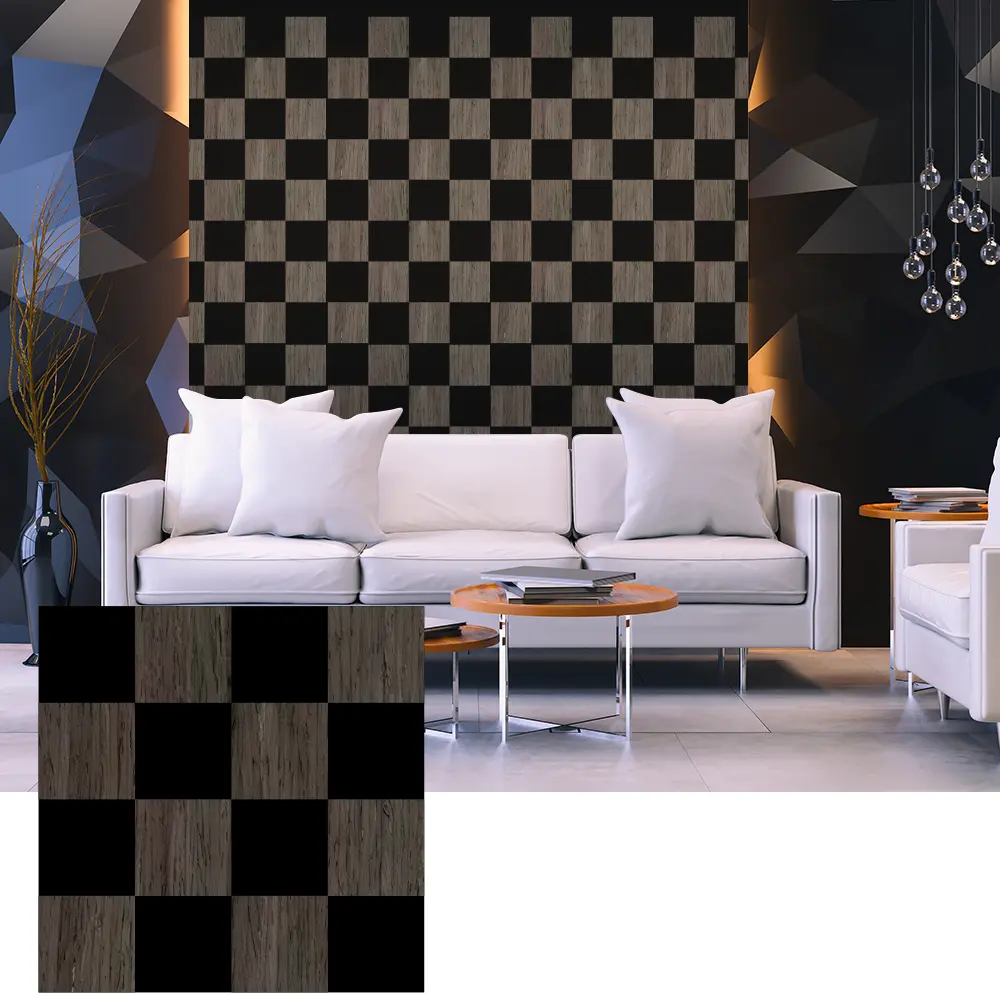 Panele akustyczne 3D z forniru drewnianego do projektowania ścian wewnętrznych
