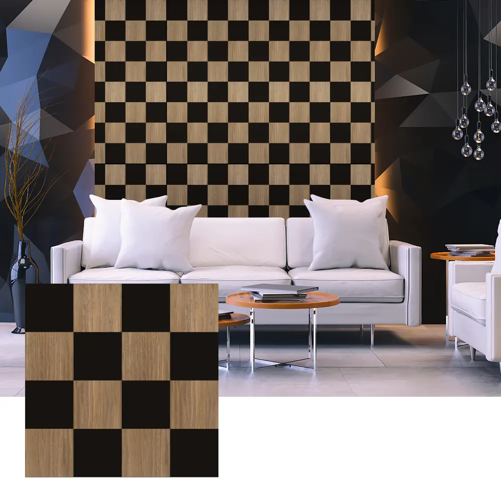 Panele akustyczne 3D z forniru drewnianego do projektowania ścian wewnętrznych