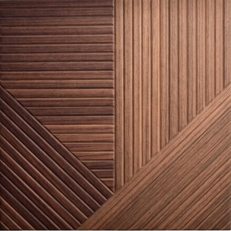 Wielotonowy liniowy panel akustyczny z drewna butikowego Wonear Boutique Hotel Wielotonowy liniowy panel akustyczny z drewna butikowego Wonear Boutique Hotel