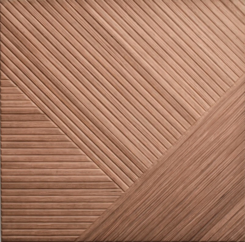 Panel akustyczny z ciepłego drewna jodełkowego Wonear w holu hotelu Panel akustyczny z ciepłego drewna jodełkowego Wonear w holu hotelu